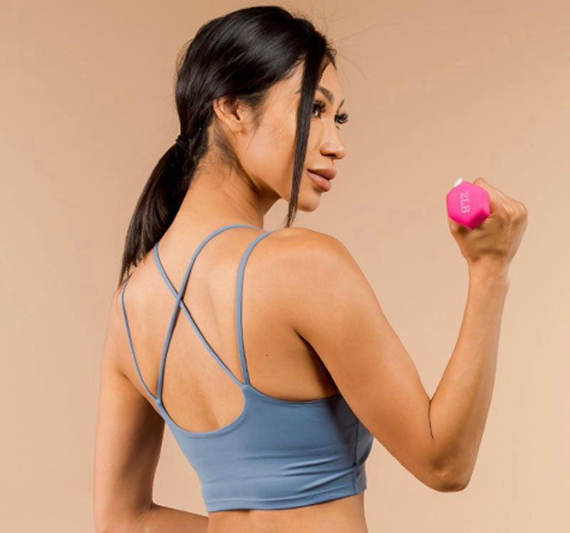 Baby Powder Blue 2pc. Sport Bra and Biker Short Set