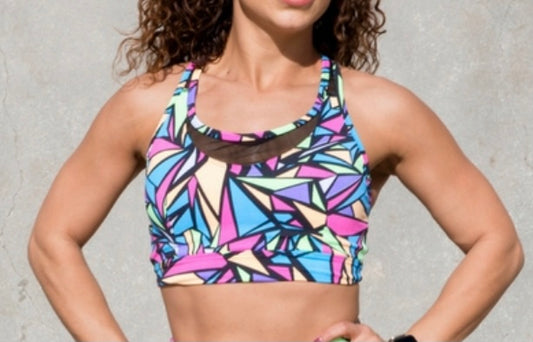 Kathyana Reflex Stained Glass Mesh Sports Bra