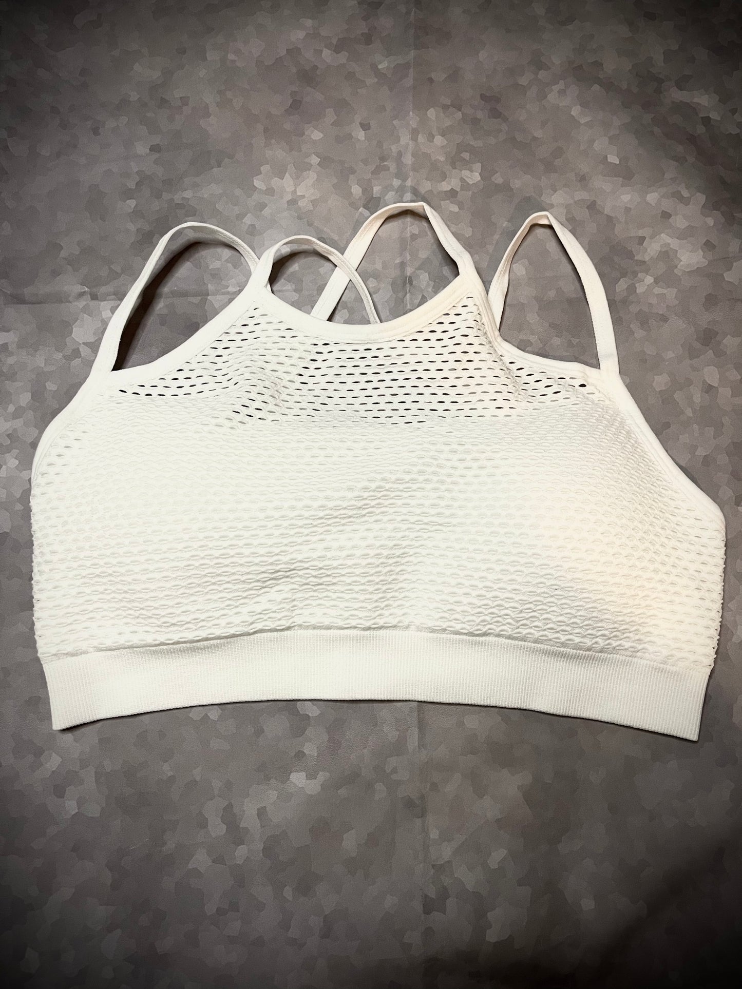 Crisscross Fishnet Sports Bra