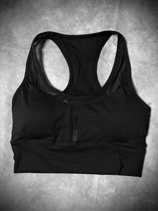 Mesh Black Strap Sports Bra