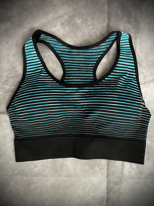 Ribbed Ombre Aqua Sport Bra