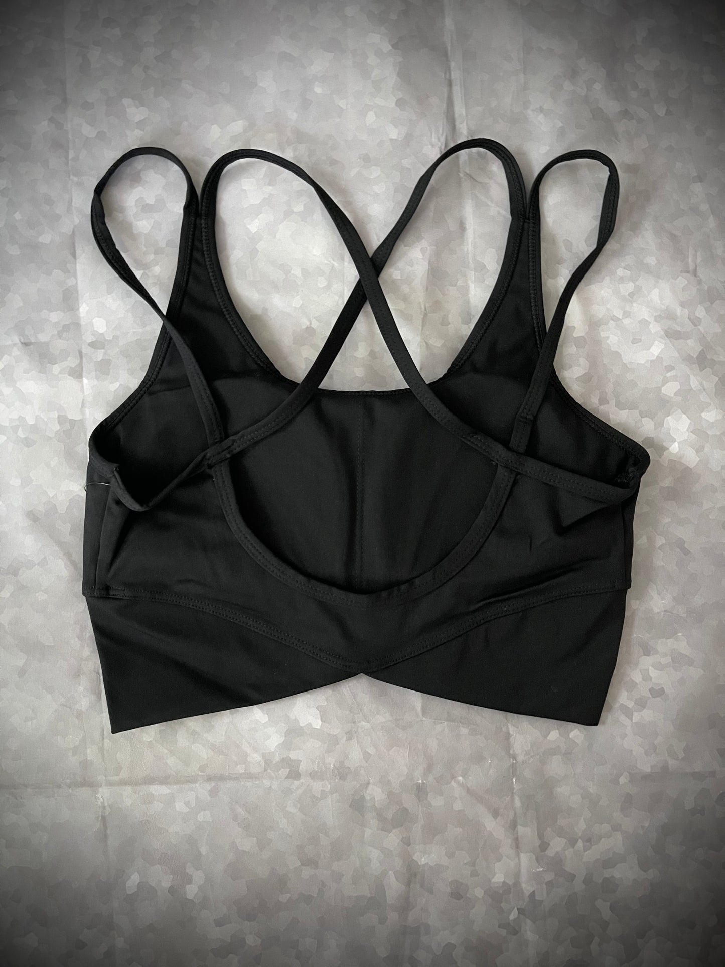 Open Back Black Sport Bra