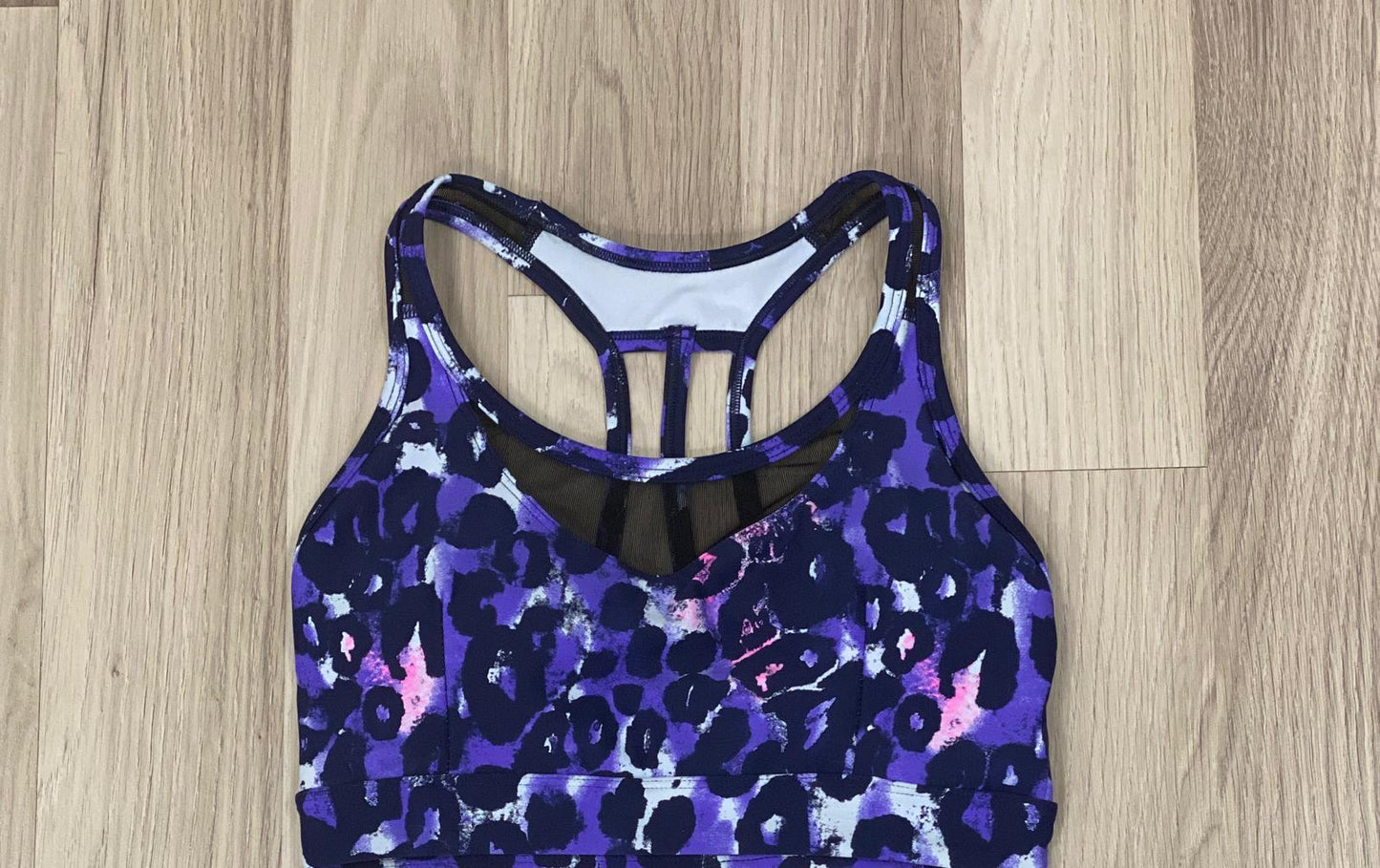 Kathyana Purple Leopard Sport Bra